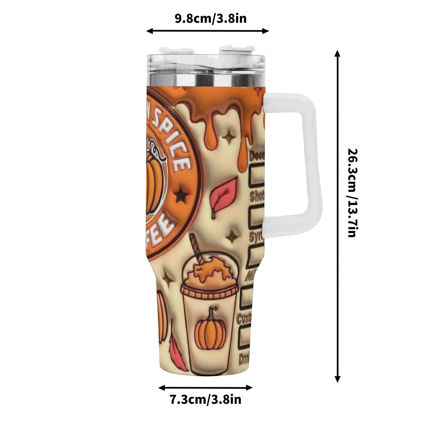 Pumpkin Pie Spice Coffee 40oz Stainless Steel Tumbler