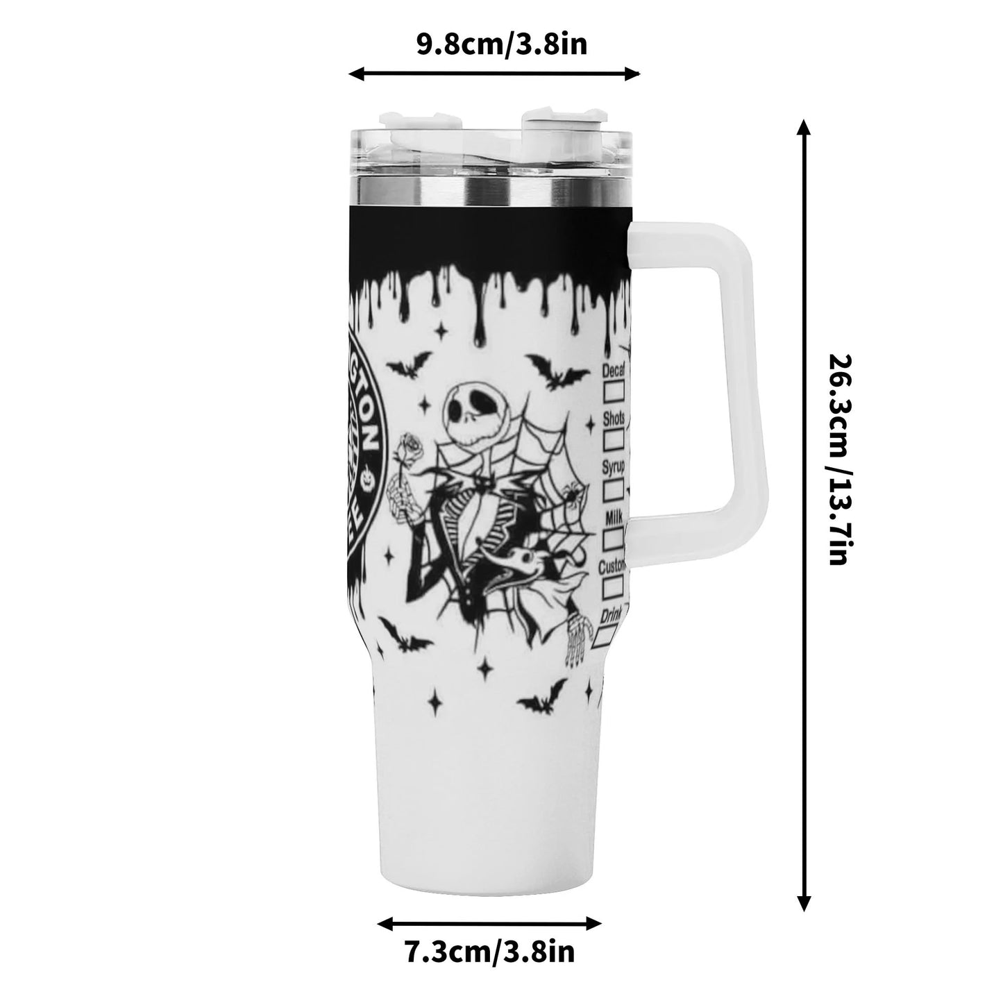 Skellington Coffee 40oz Stainless Steel Tumbler