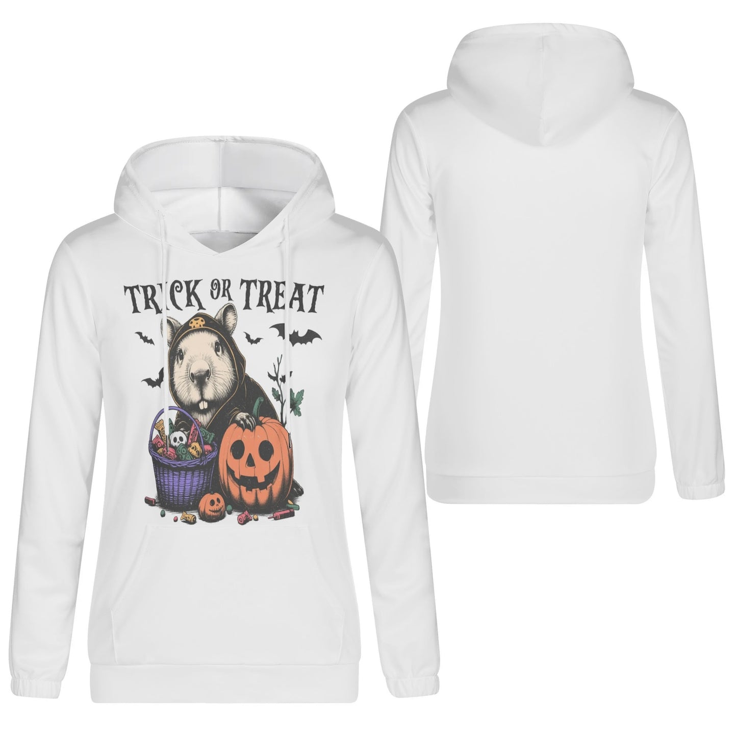 Capy Trick or Treat Womens Lightweight Hoodie