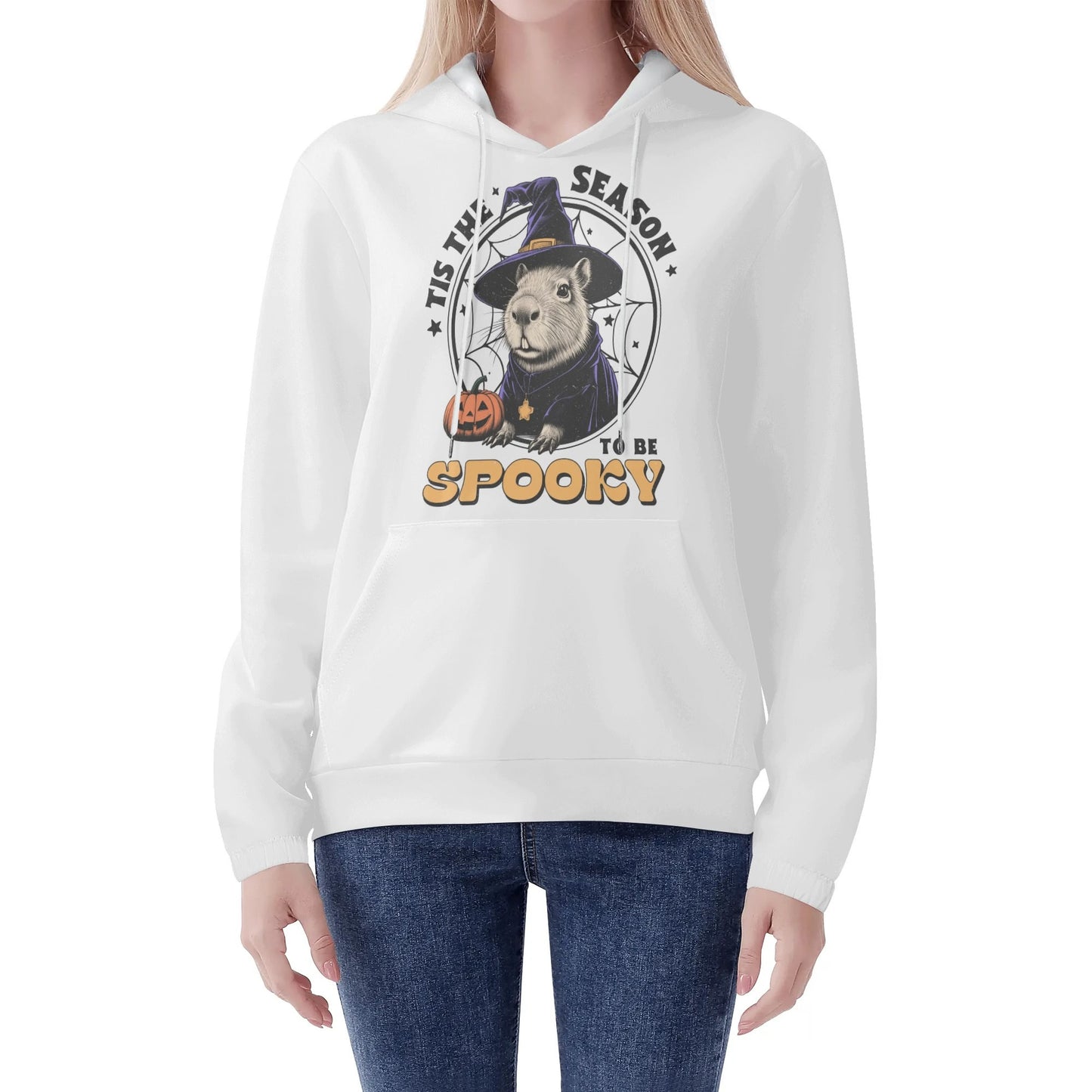 Tis The Season To Be Spooky Capy Womens Lightweight Hoodie