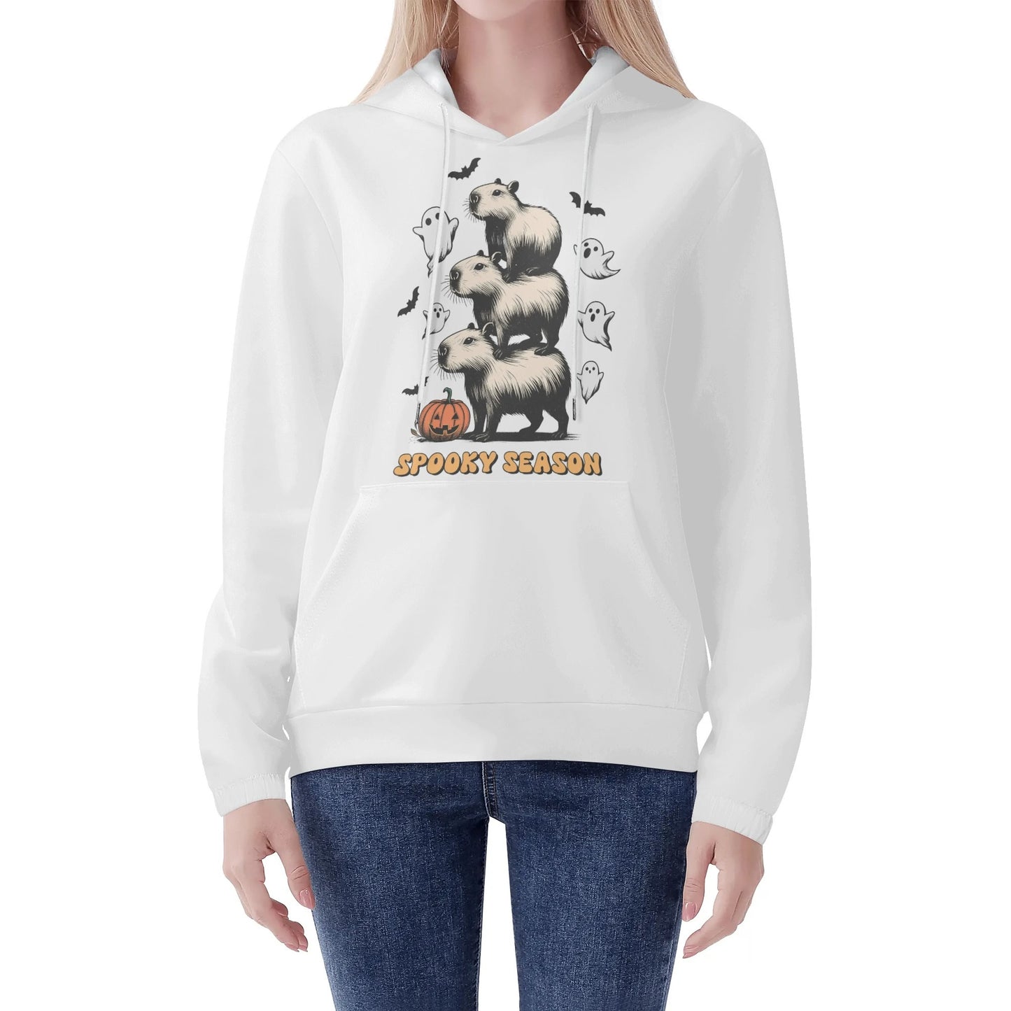 Capy Spooky Season Womens Lightweight Hoodie