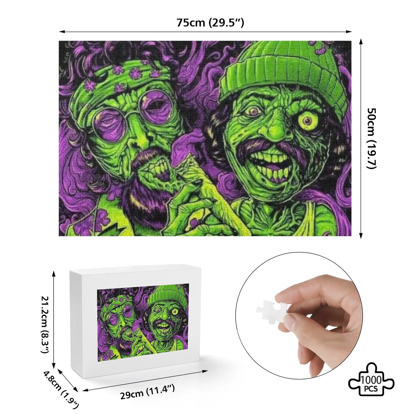 Cheech & Chong Psychedelic Wooden Puzzle (1000 Pcs)