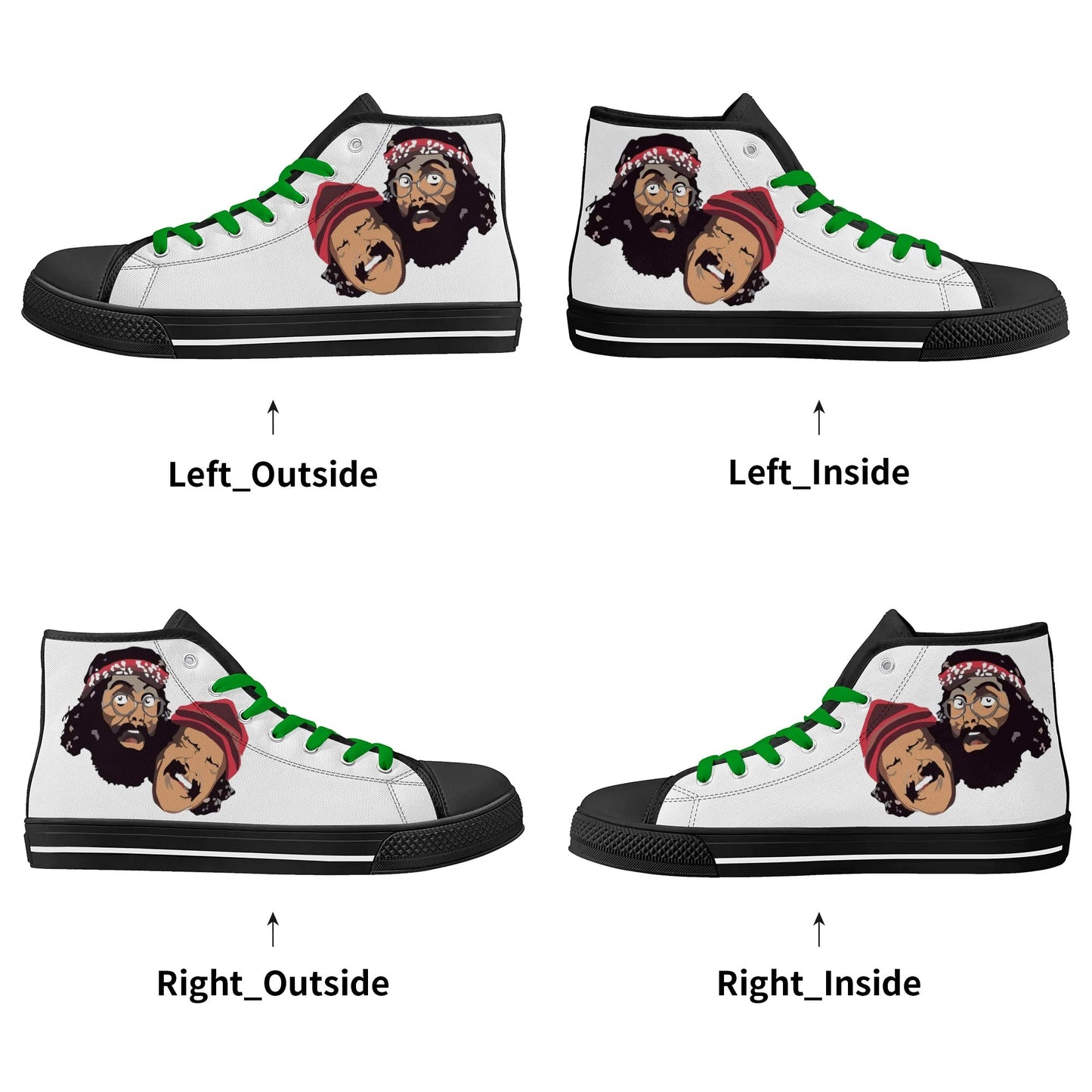 Cheech & Chong Womens Lightweight High Top Canvas Shoes