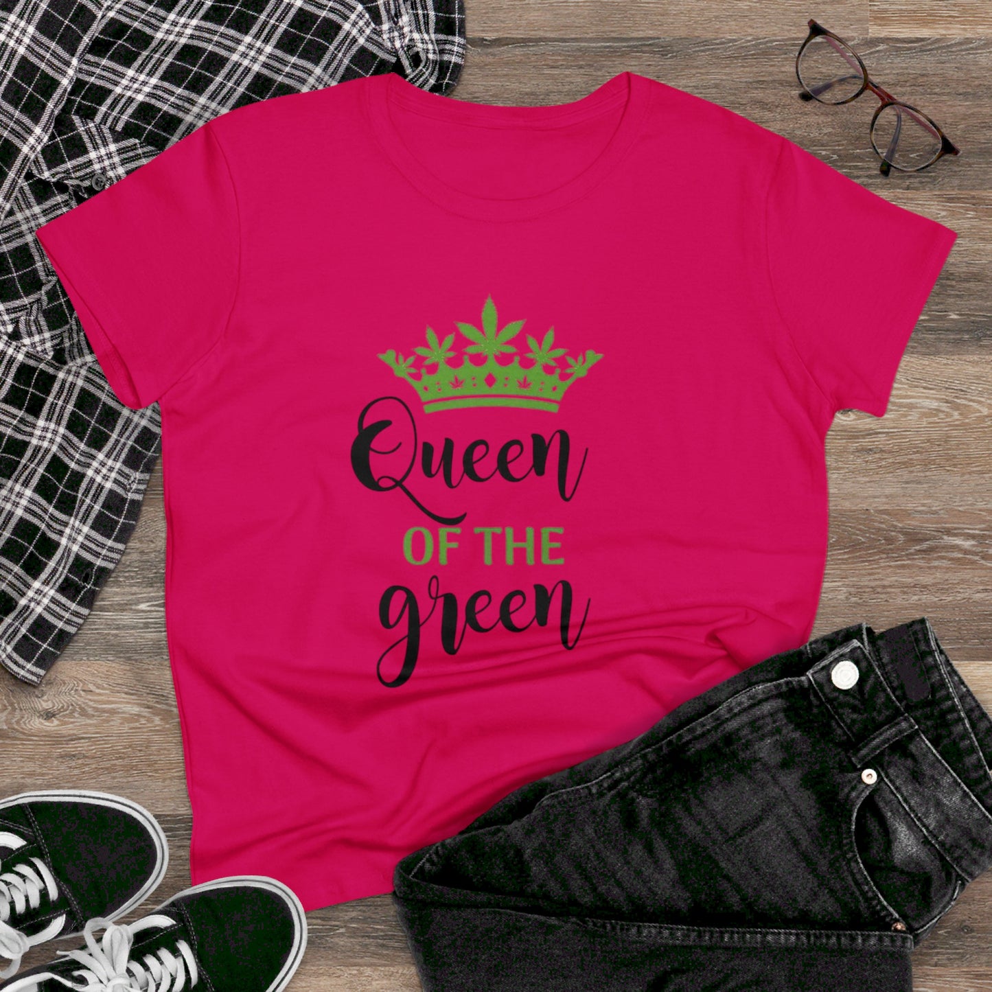 Queen of The Green Women's Midweight Cotton Tee