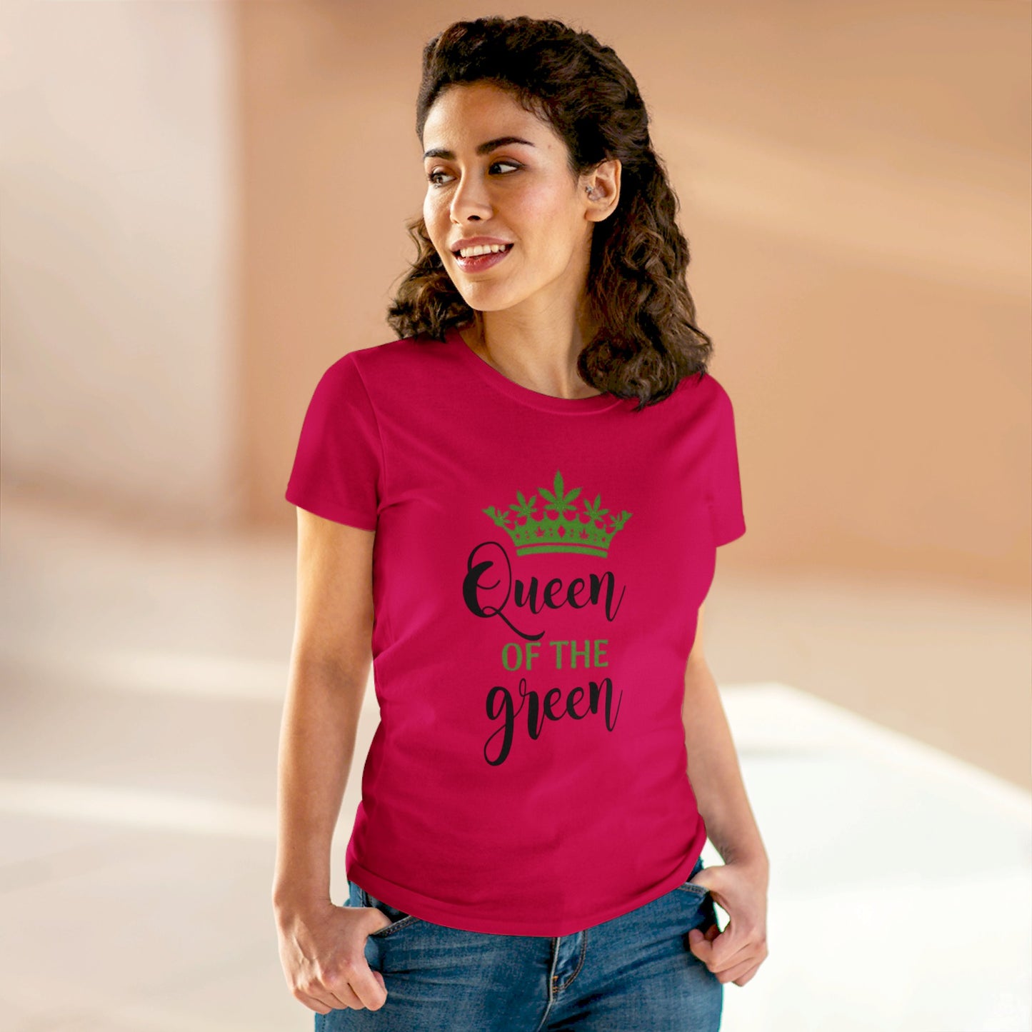 Queen of The Green Women's Midweight Cotton Tee