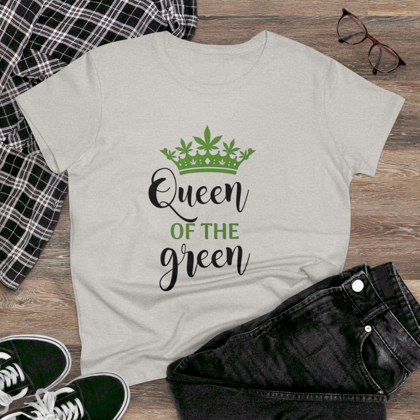 Queen of The Green Women's Midweight Cotton Tee