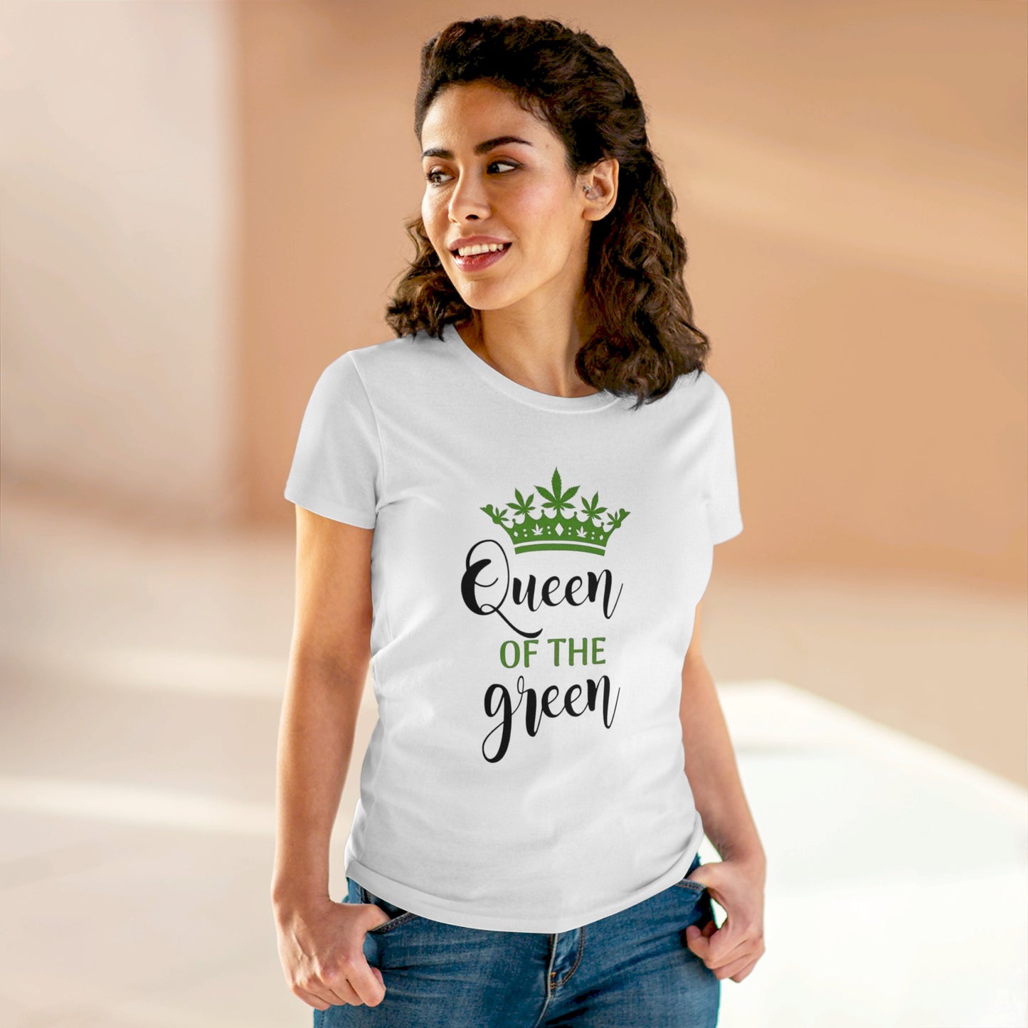 Queen of The Green Women's Midweight Cotton Tee