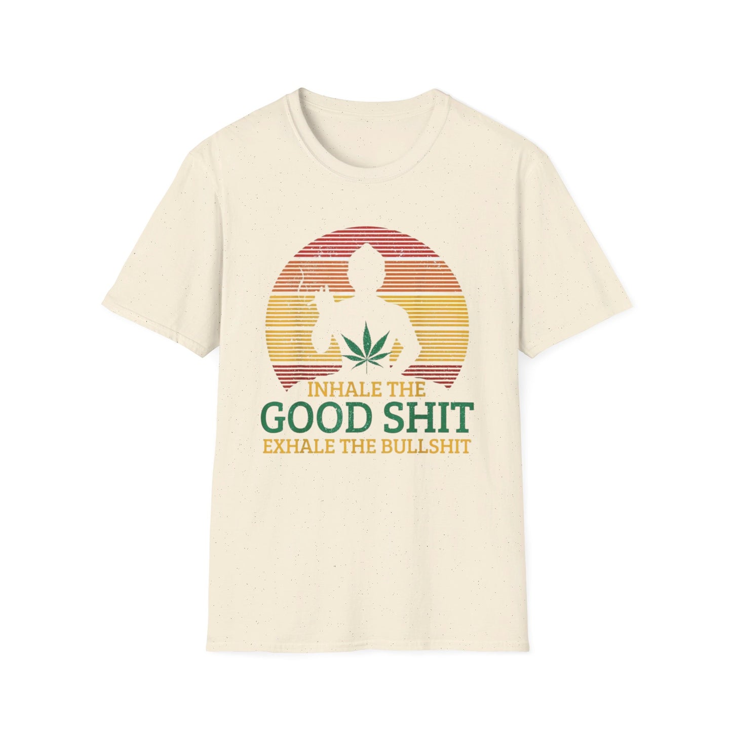 Inhale The Good Shit Exhale The Bullshit Monk Unisex Softstyle T-Shirt