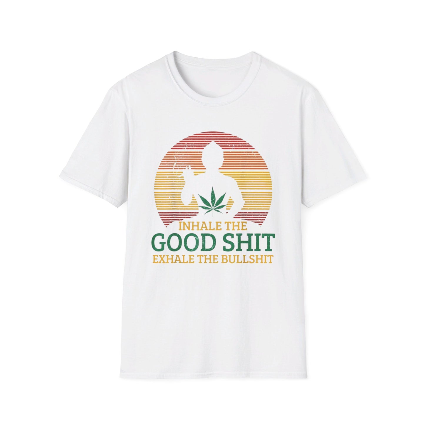 Inhale The Good Shit Exhale The Bullshit Monk Unisex Softstyle T-Shirt